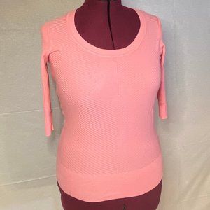 Le Chateau Pink Ribbed Women's Top